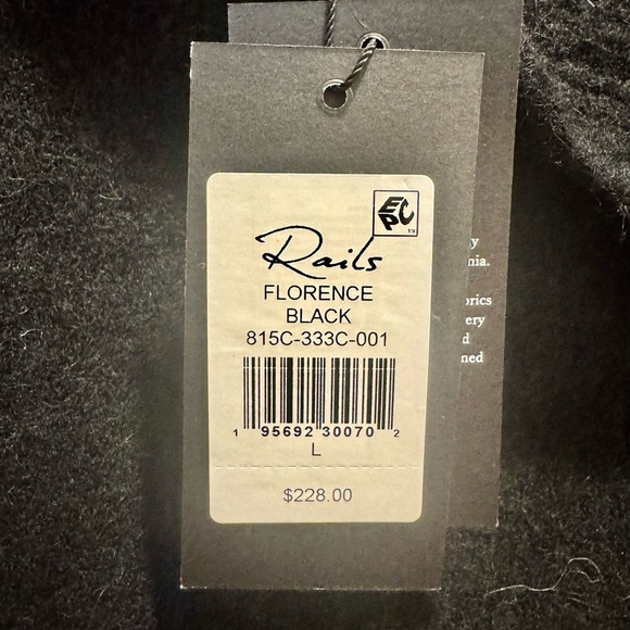 Rails NWT XL Alpaca Florence Sweater Black Off the Shoulder - Picture 6 of 7